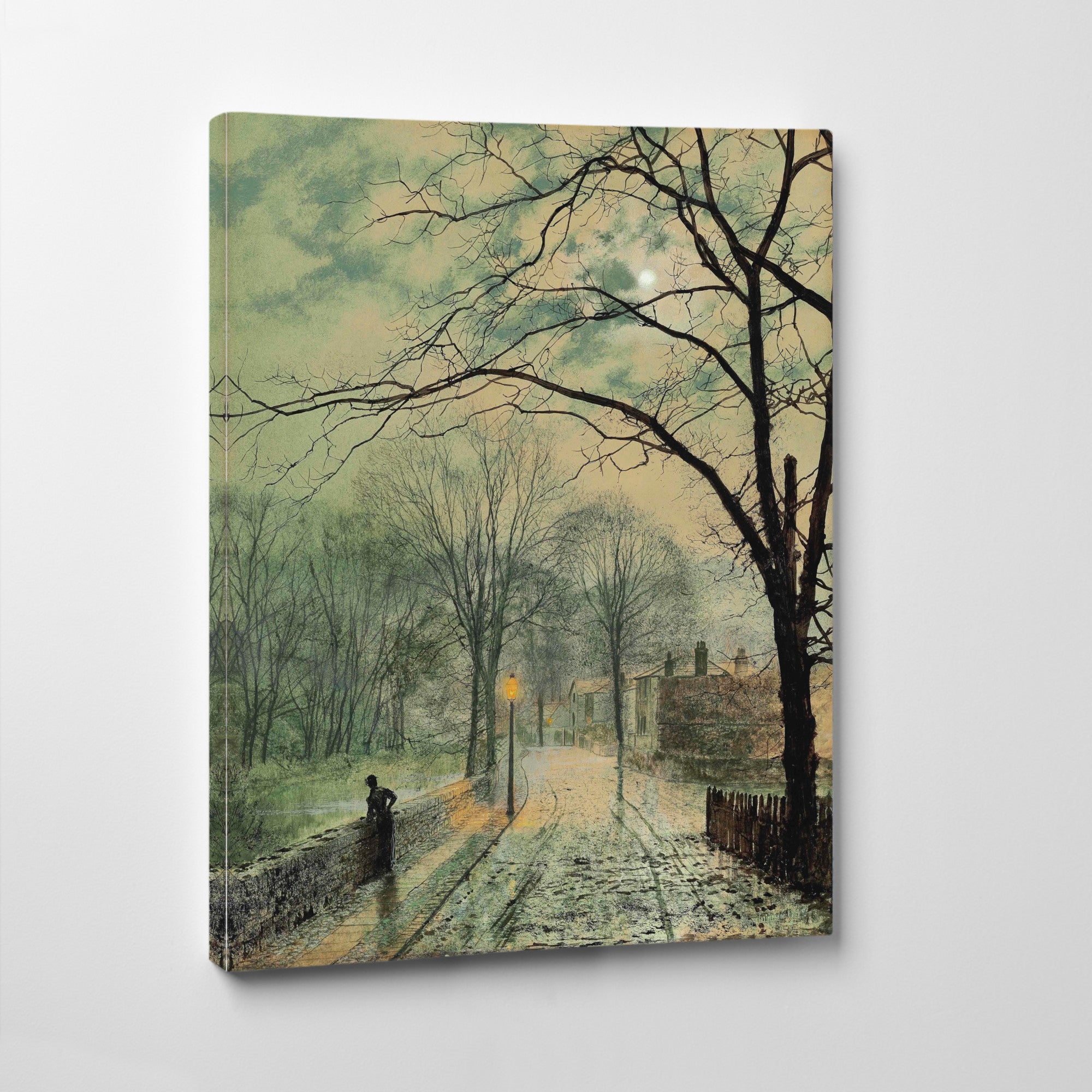 John Atkinson Grimshaw, A Moonlit stroll, Gallery Quality Canvas Reproduction
