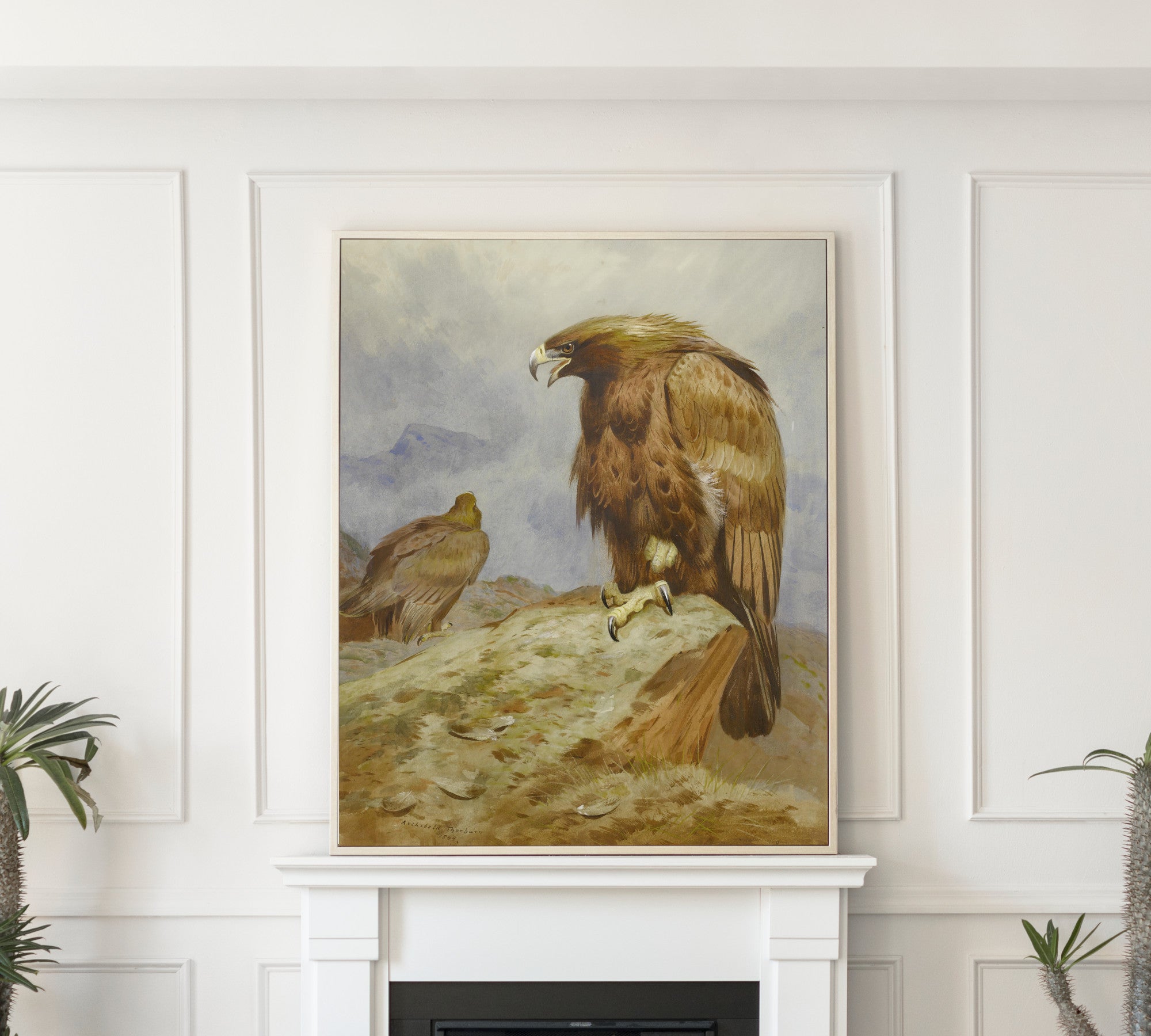 A Pair Of Golden Eagles, Archibald Thorburn, Birds Print