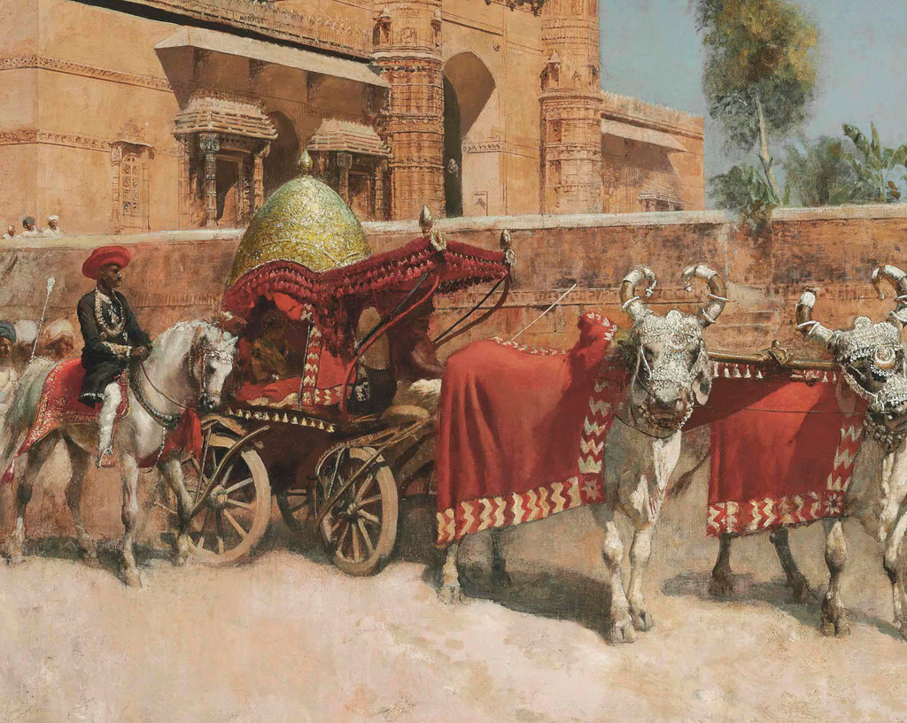 Edwin Lord Weeks Fine Art Print, A Wedding Procession before a Palace in Rajasthan