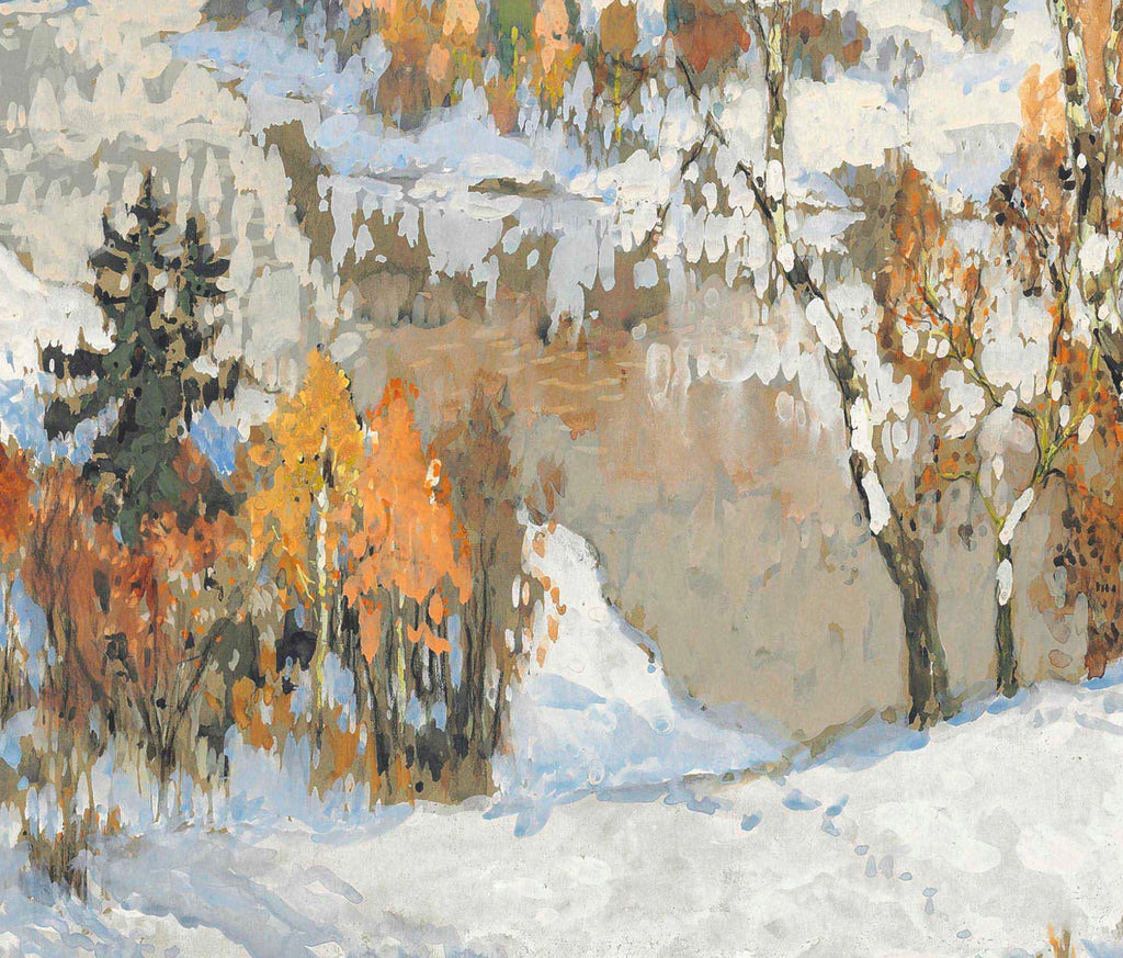 Konstantin Gorbatov Fine Art Print, A Winter Landscape