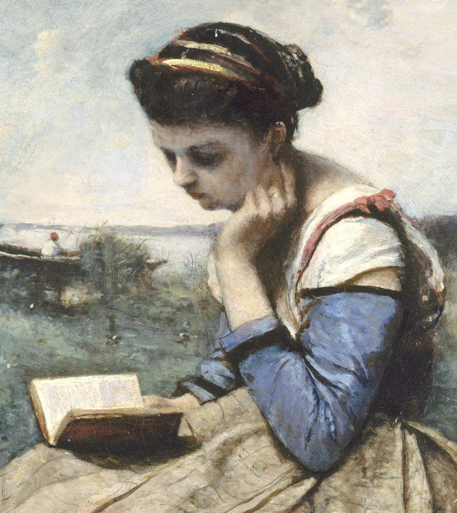 Jean-Baptiste-Camille Corot Fine Art Print, Woman Reading