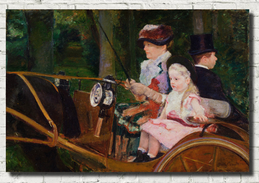 Mary Cassatt, Impressionist Fine Art Print : A Woman and Girl Driving