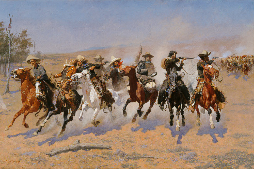 Frederic Remington, Old Masters Fine Art Print : Dash for the Timber