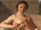 Constantin Hansen Fine Art Print, A Male Model Playing Flute