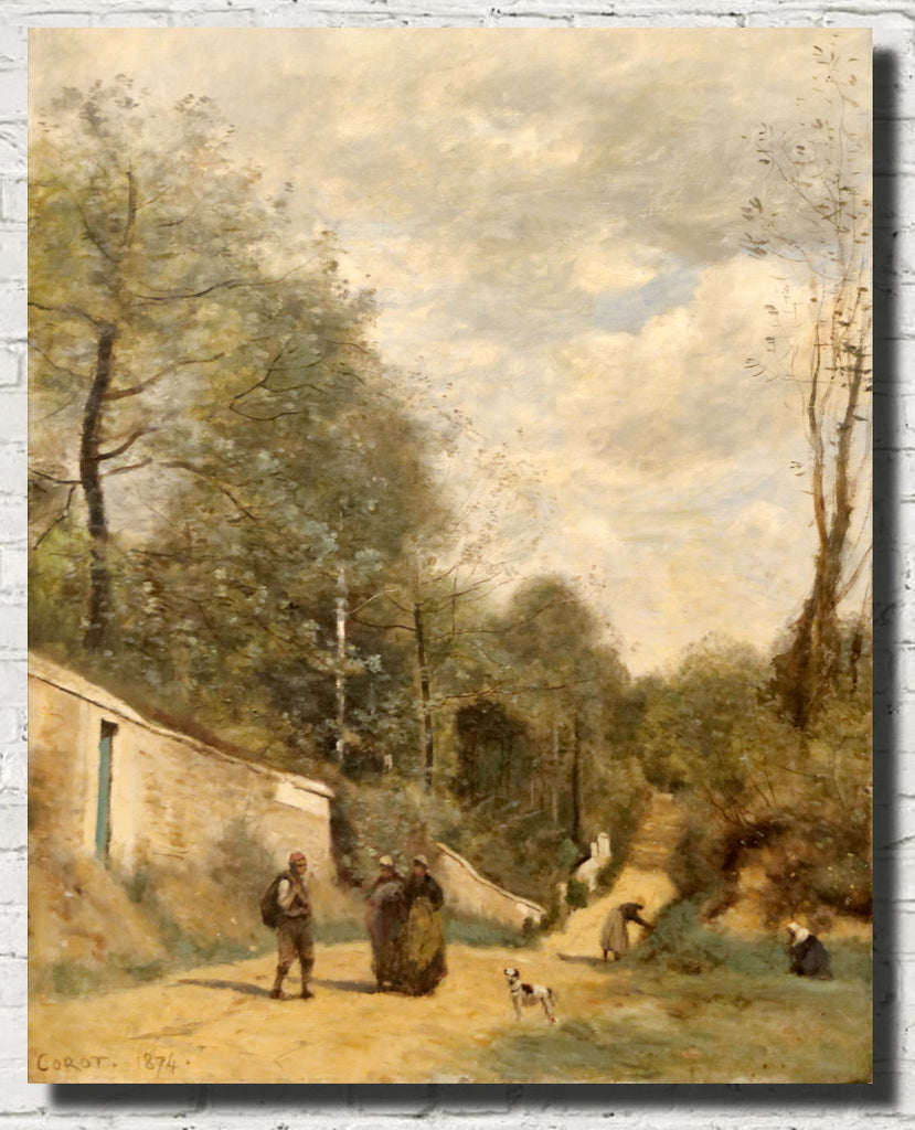 Jean-Baptiste-Camille Corot Fine Art Print, A Road at Ville d'Avray