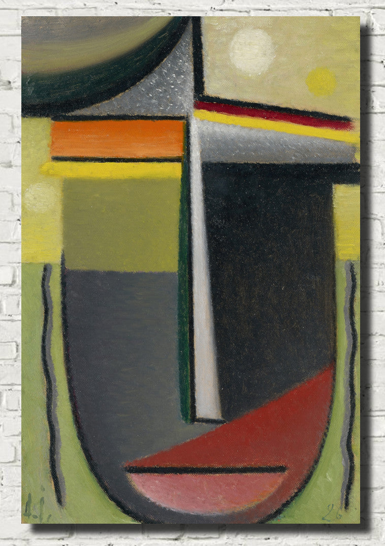 Alexej von Jawlensky Fine Art Print, Abstract Head, Inner Vision Green-Gold