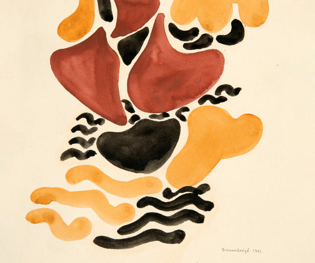 Abstraction Based on Flower Forms, IV, David Kakabadzé Print