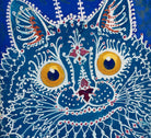 A cat in gothic style, Louis Wain Fine Art Print