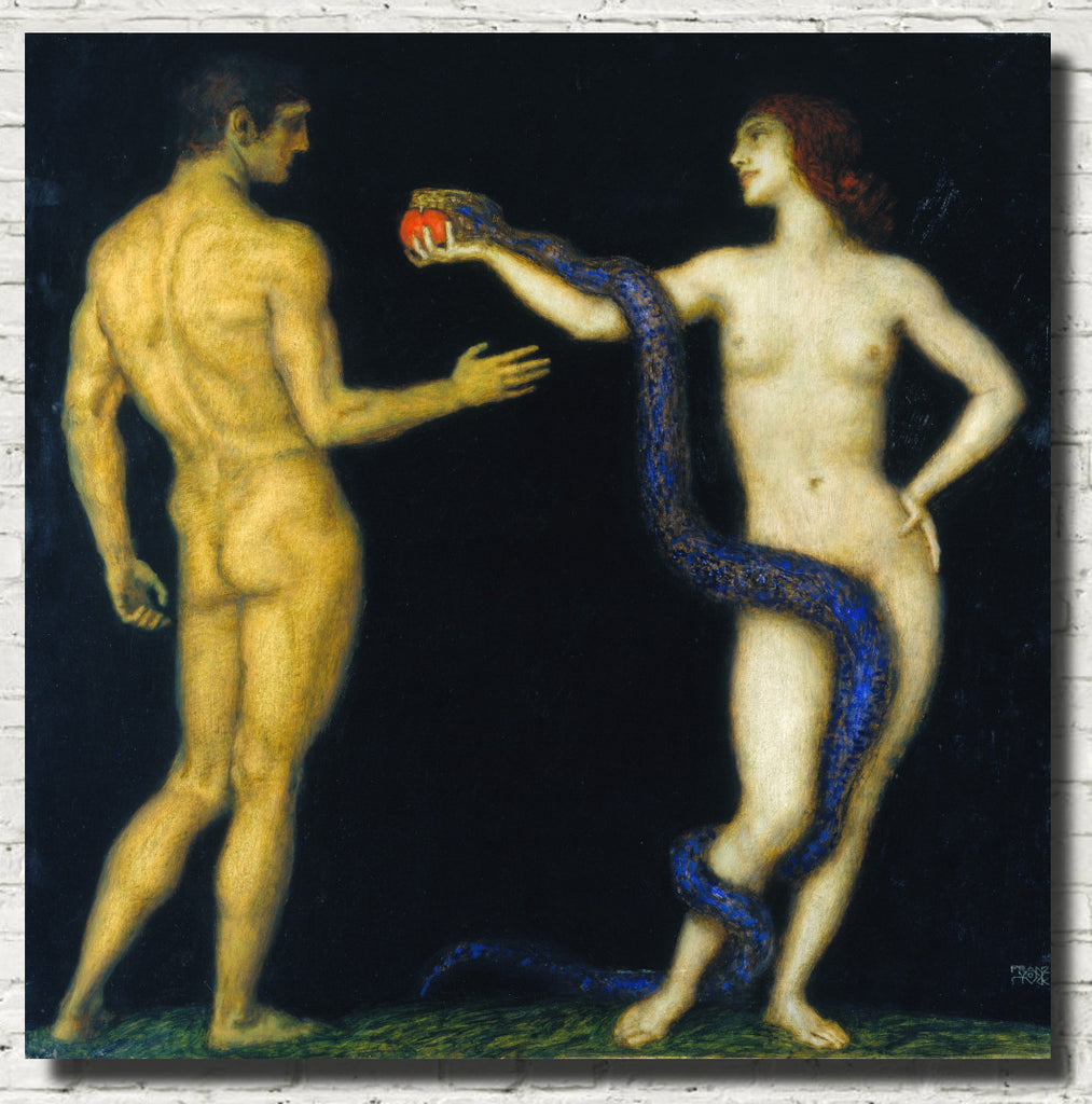 Adam and Eve, Franz Stuck Fine Art Print