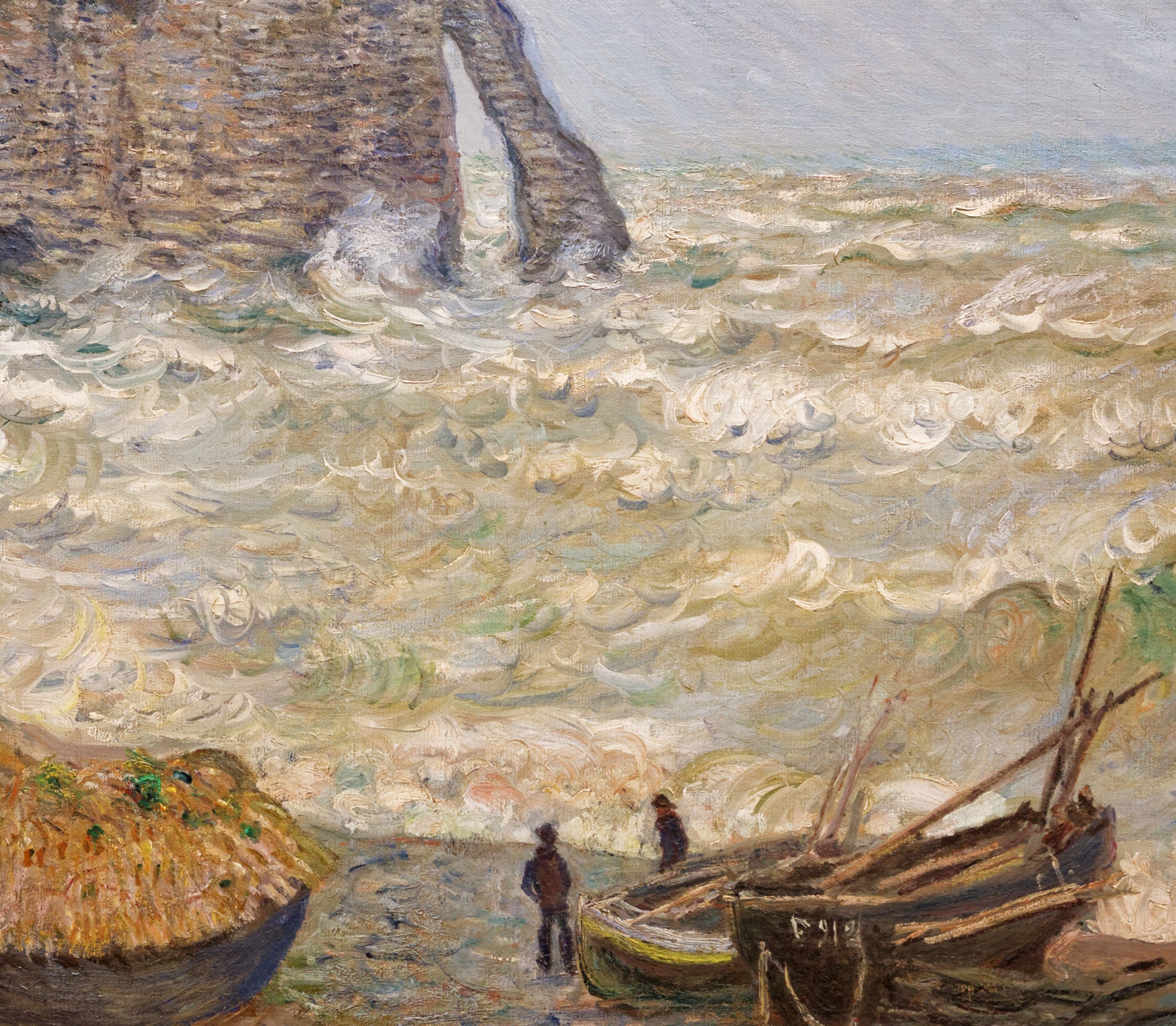 Claude Monet Fine Art Print, Agitated Sea at Etretat