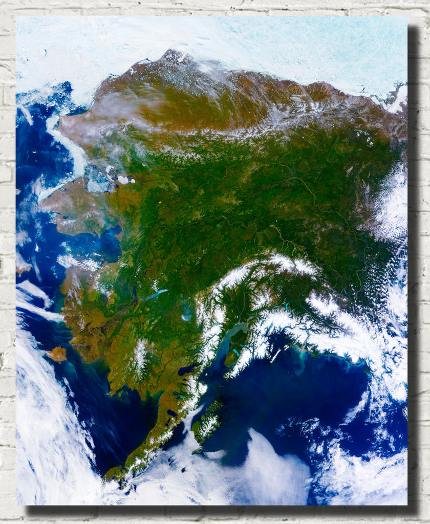 Photographic Art Print, Alaska from Space