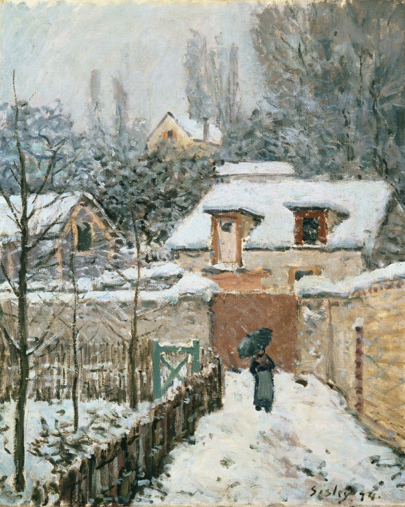 Alfred Sisley Fine Art Print Snow at Louveciennes Impressionist Painting
