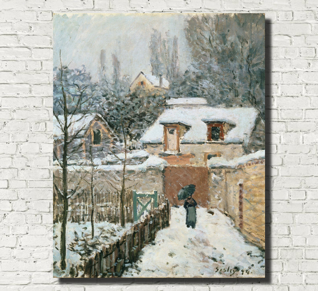 Alfred Sisley Fine Art Print Snow at Louveciennes Impressionist Painting