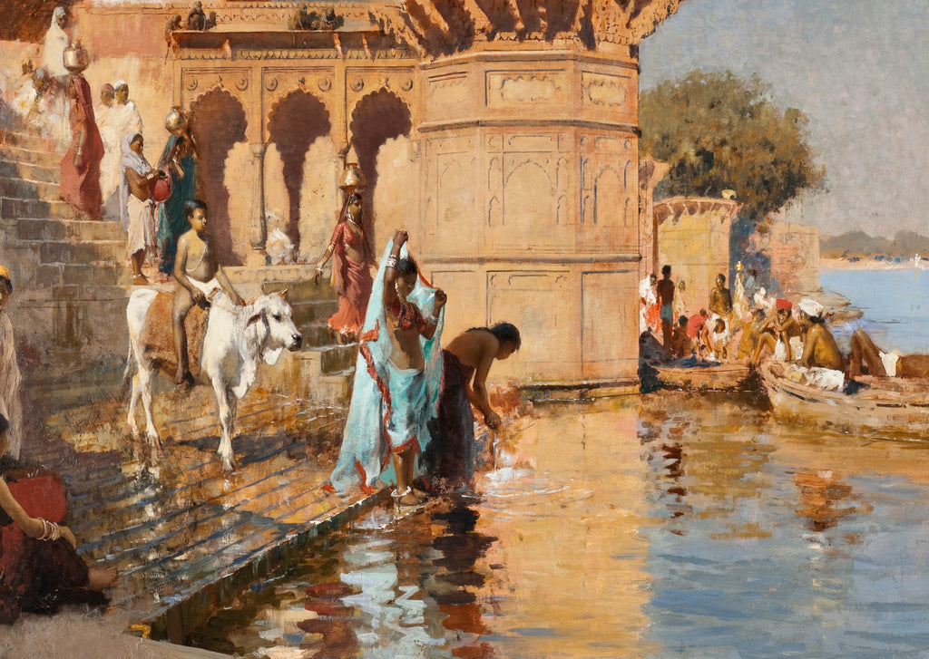 Edwin Lord Weeks Fine Art Print, Along the Ghats, Mathura