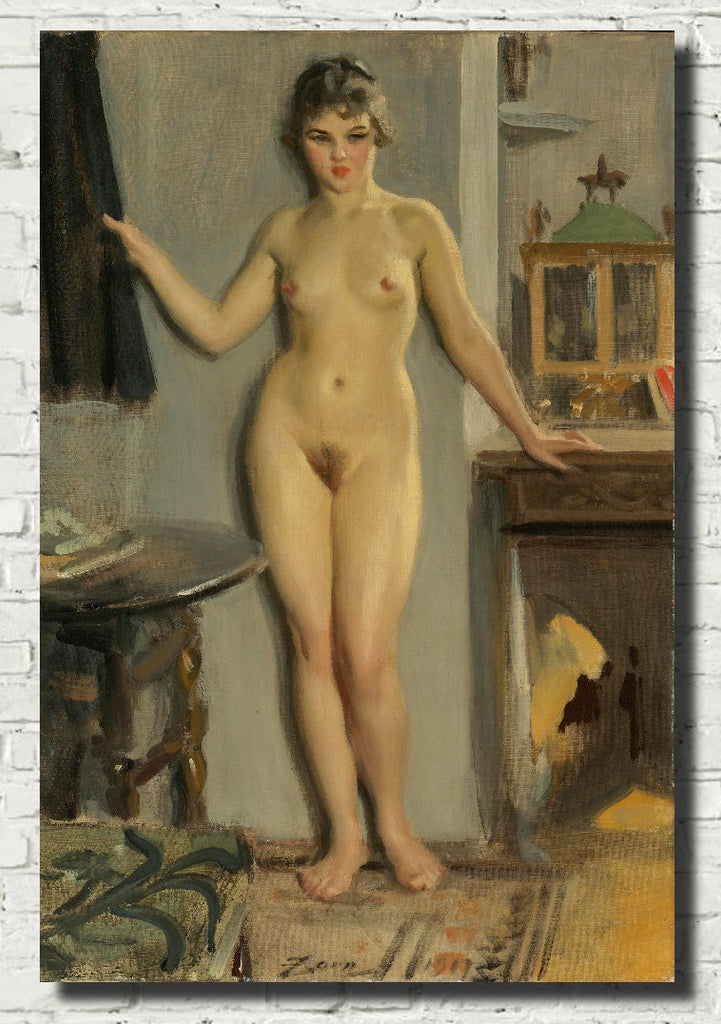 Älvan, Nude Portrait, Anders Zorn Fine Art Print