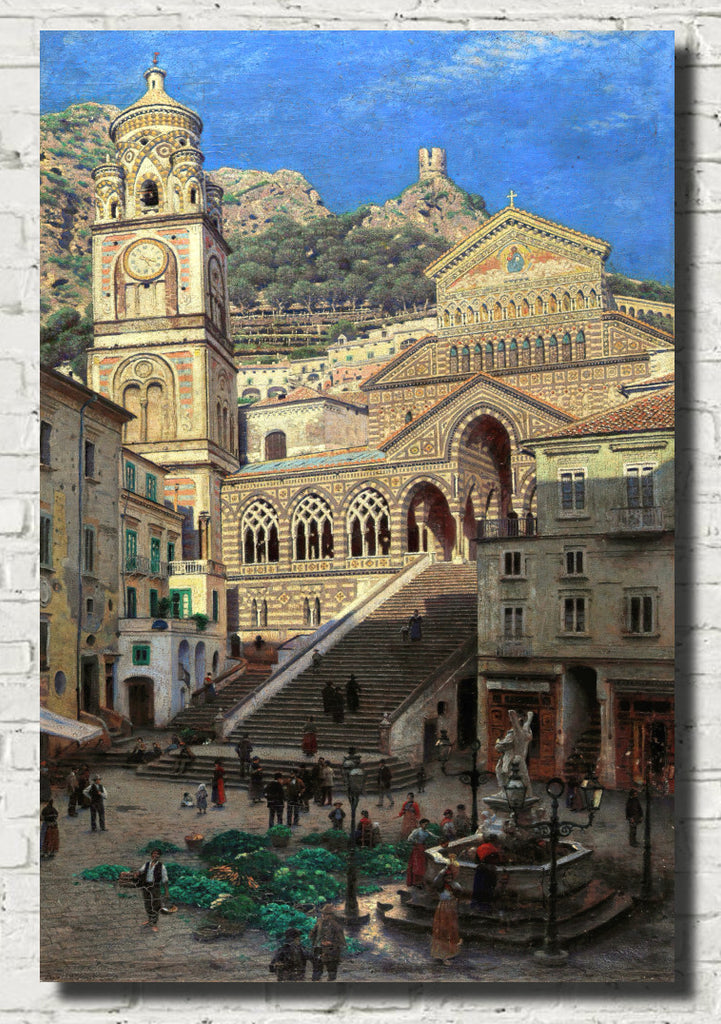 Amalfi Cathedral, Aleksander Gierymski Fine Art Print