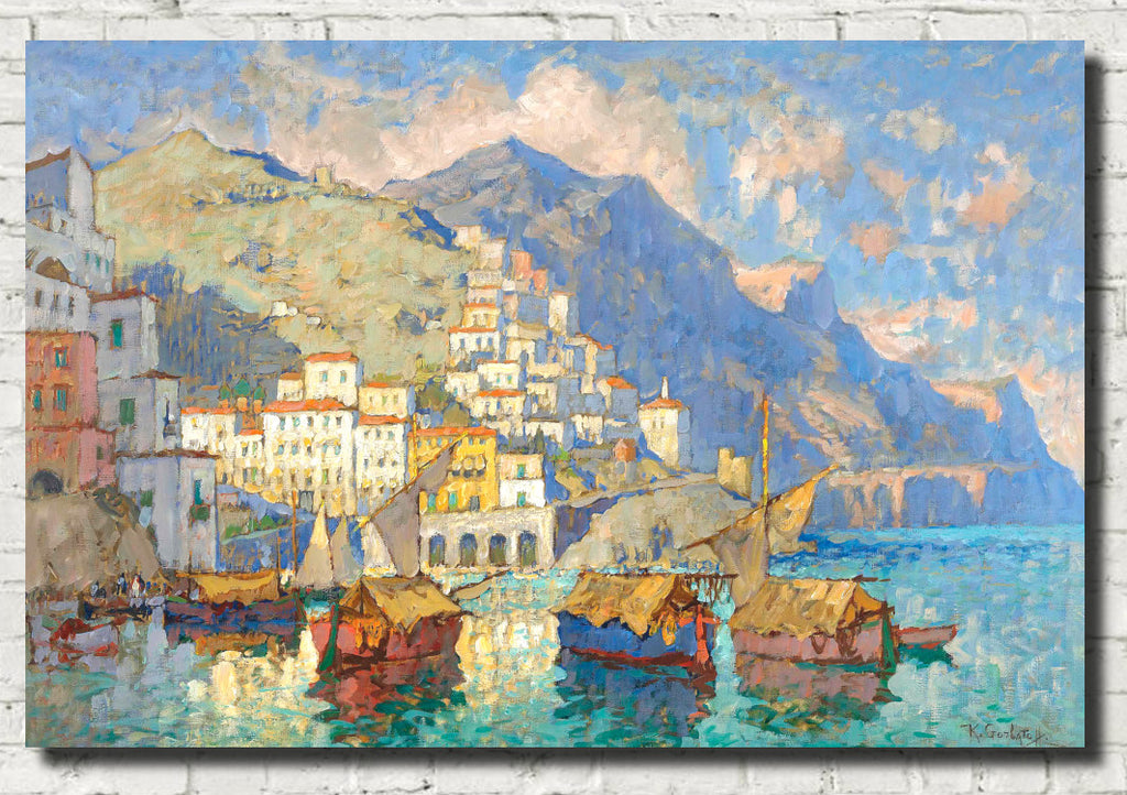 Konstantin Gorbatov Fine Art Print, Amalfi Coastal Landscape