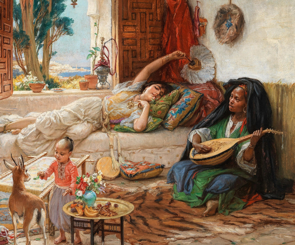 An Afternoon in Algiers, Frederick Arthur Bridgman Fine Art Print