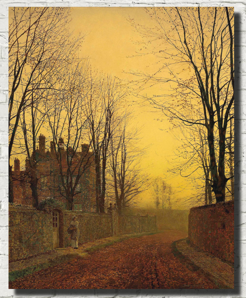 John Atkinson Grimshaw Fine Art Print: An Autumn Lane
