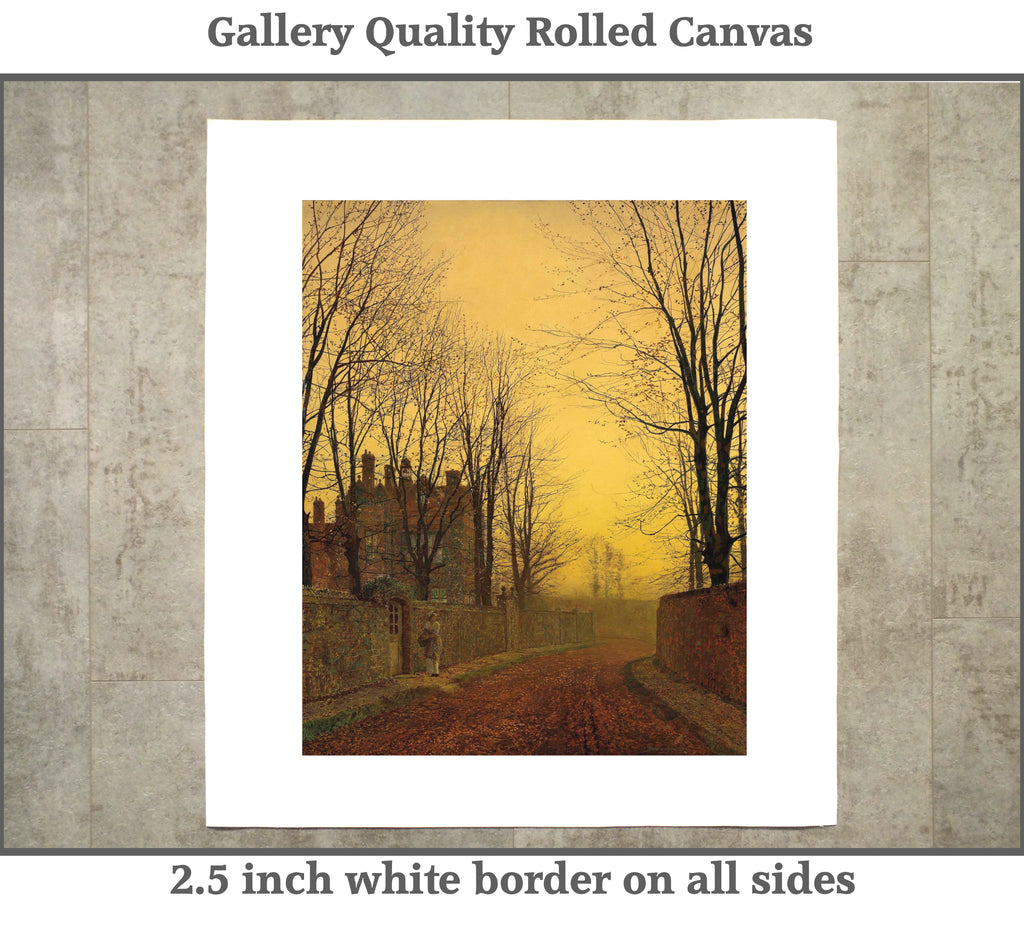 John Atkinson Grimshaw, An Autumn Lane, Gallery Quality Canvas Reproduction