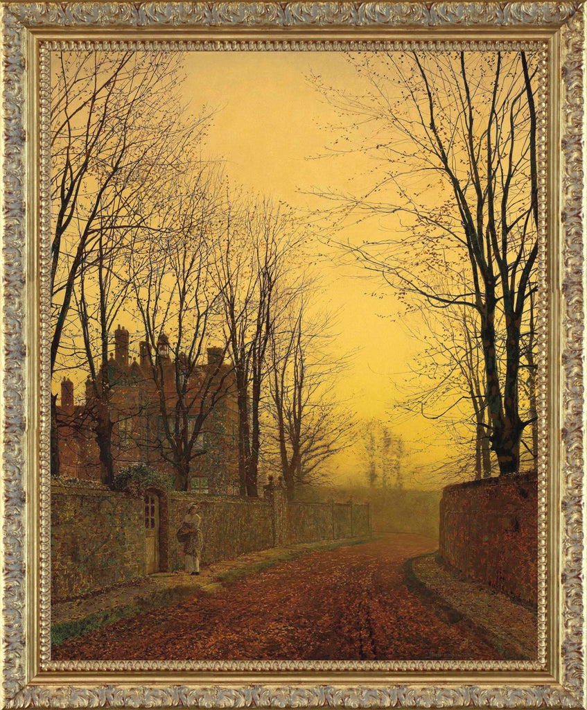 John Atkinson Grimshaw, An Autumn Lane, Gallery Quality Canvas Reproduction