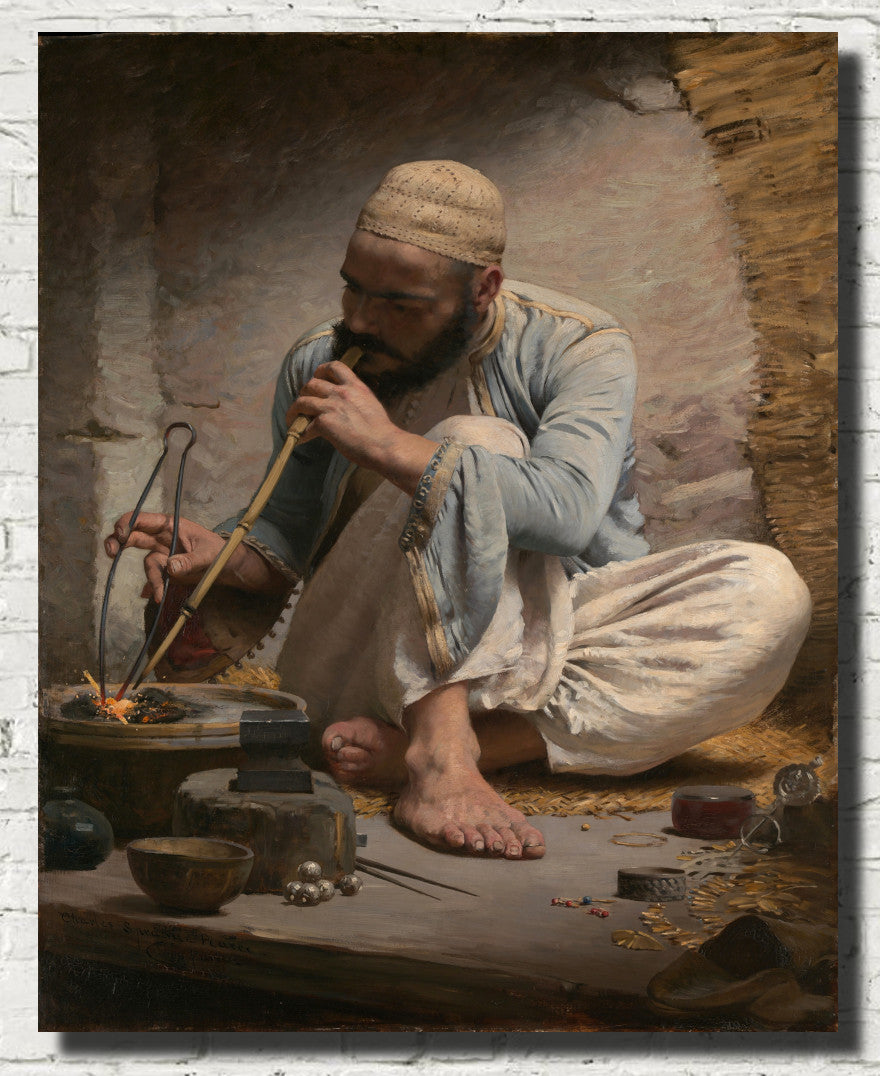 Charles Sprague Pearce Fine Art Print, Arab Jeweller