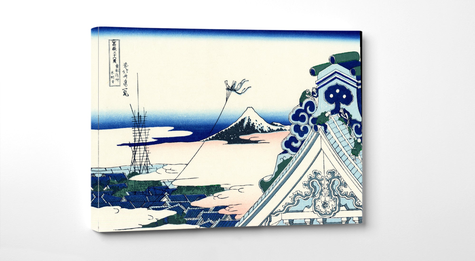 36 Views of Mount Fuji, Asakusa Honganji Temple, Katsushika Hokusai, Japanese Print