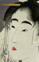 Ase o fuku onna, Japanese Figurative Art Print, Kitagawa Utamaro - GalleryThane.com
