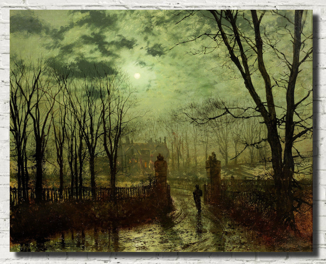 John Atkinson Grimshaw Fine Art Print: At The Park Gate