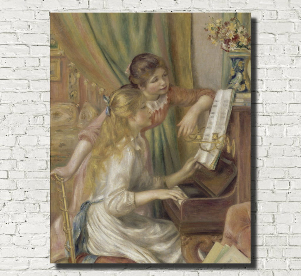 Young Girls at the Piano Renoir, Impressionist Fine Art Print 