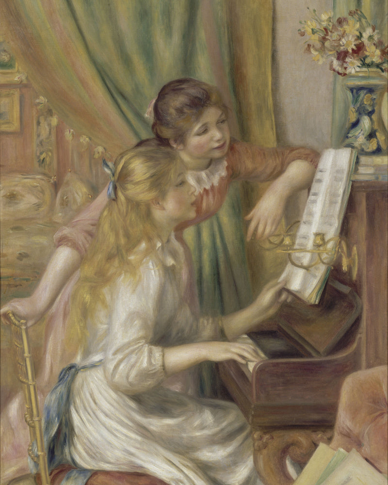 Young Girls at the Piano Renoir, Impressionist Fine Art Print 