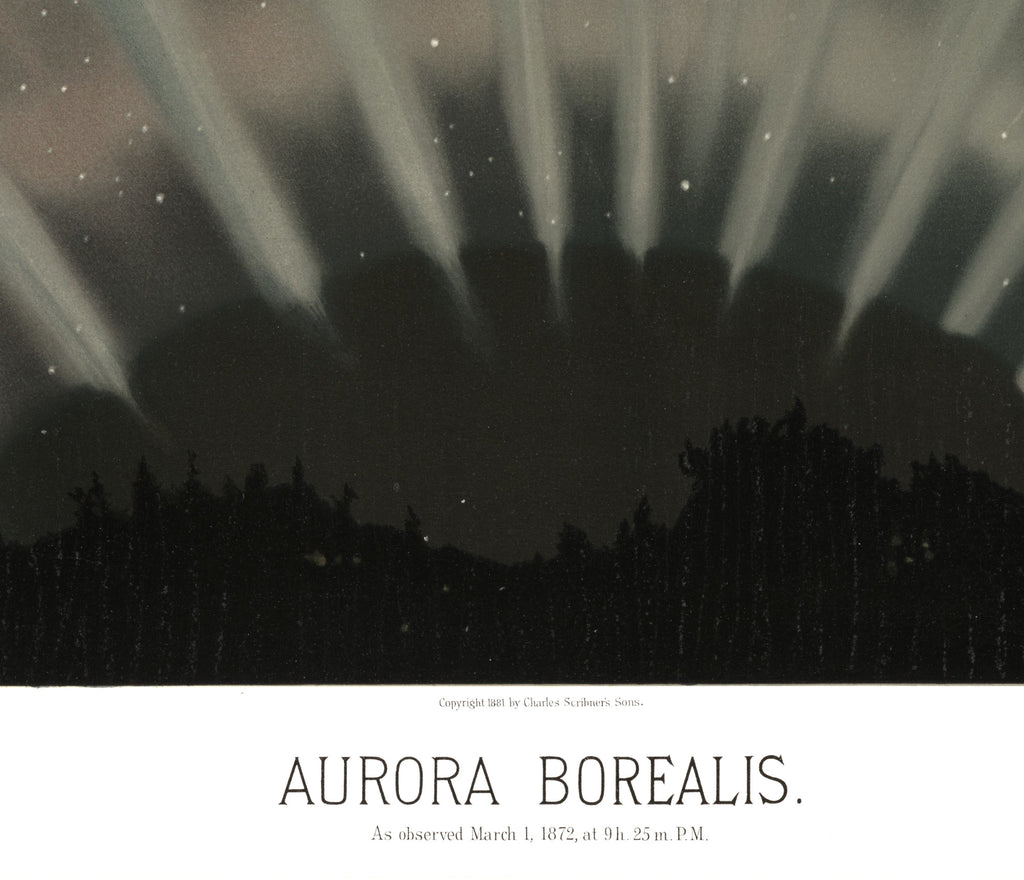 Étienne Léopold Trouvelot Fine Art Print, Aurora Borealis