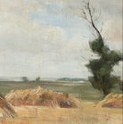 Carl Holsøe Fine Art Print, Autumn landscape with grain troughs