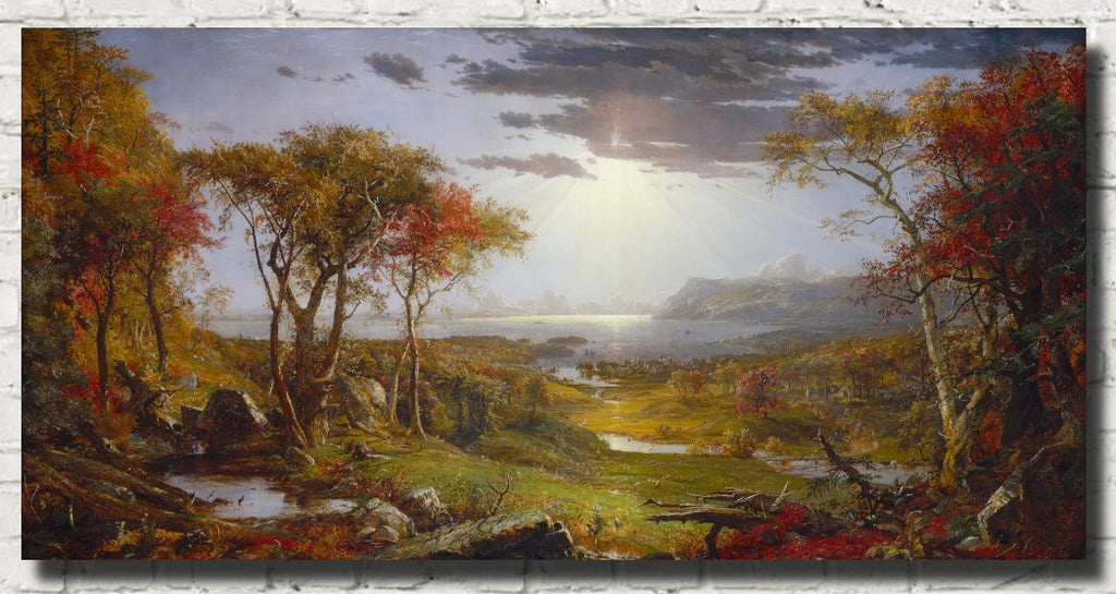 Jasper Francis Cropsey Fine Art Print : Autumn on the Hudson