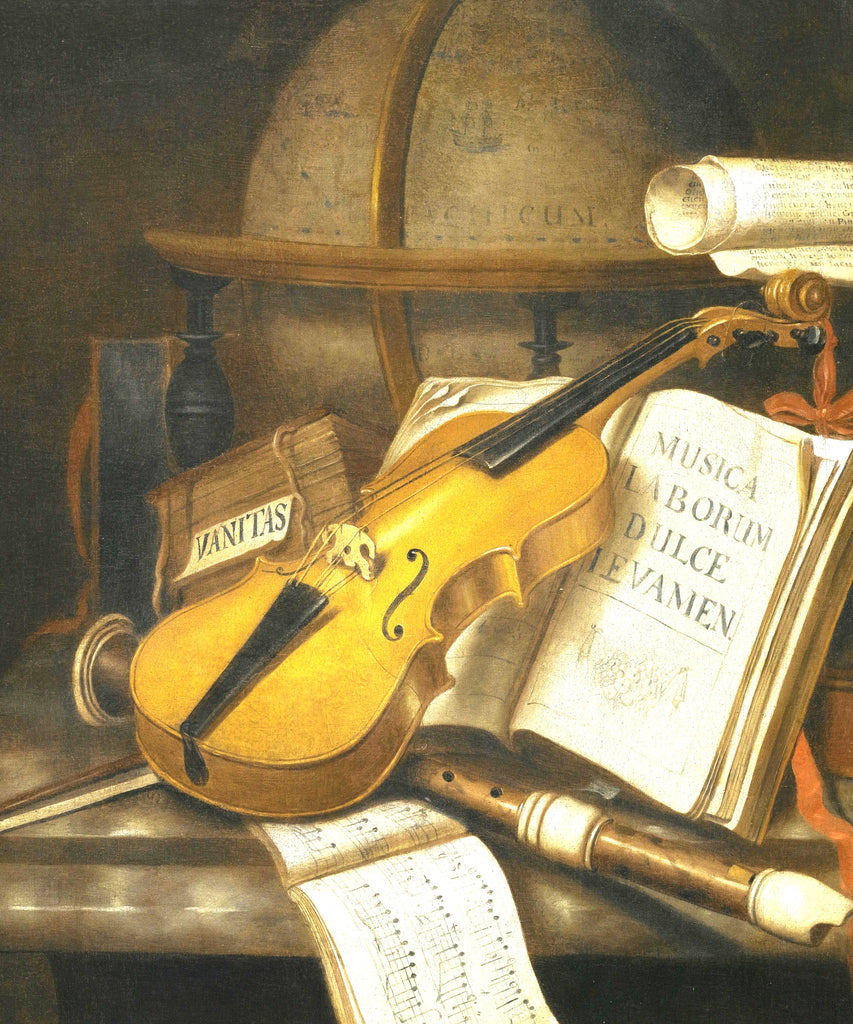 Evert Collier Fine Art Print, Vanitas Still Life with Violin