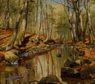 A Wooded River Landscape, Peder Mørk Mønsted Fine Art Print
