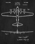 B17 Bomber Vintage Airplane Patent Print Aircraft Blueprint Poster