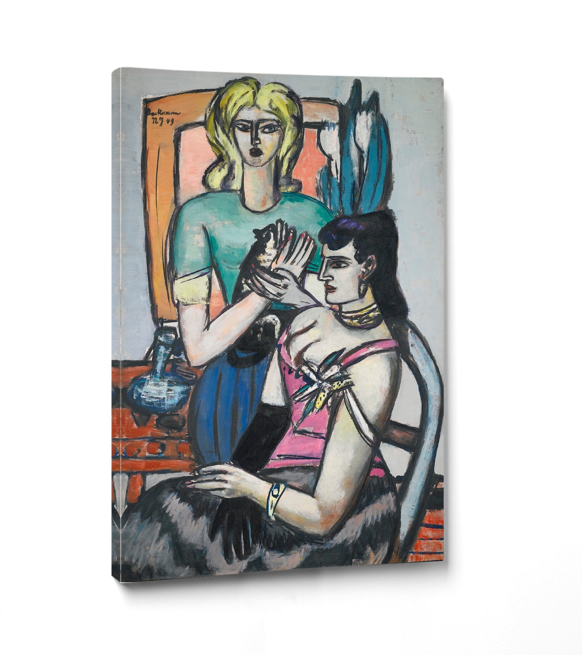 Max Beckmann, Before The Ball, Two Women with a Cat - New Objectivity