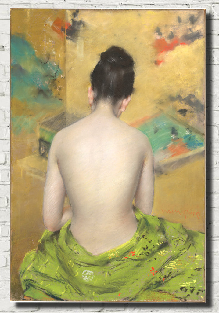 William Merritt Chase Fine Art Print, Back of a Nude