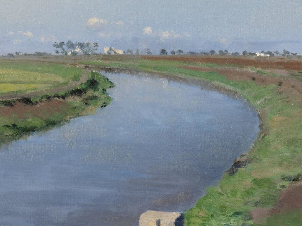 Gustave Caillebotte Fine Art Print : Banks of a Canal, near Naples