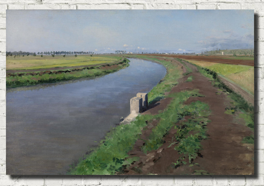 Gustave Caillebotte Fine Art Print : Banks of a Canal, near Naples