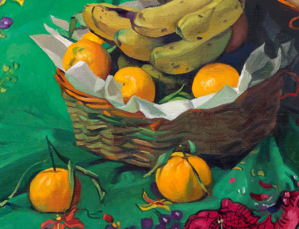 Basket of tangerines and bananas, Félix Vallotton