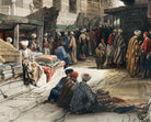 Bazaar of the silk mercers Cairo, David Roberts Fine Art Print