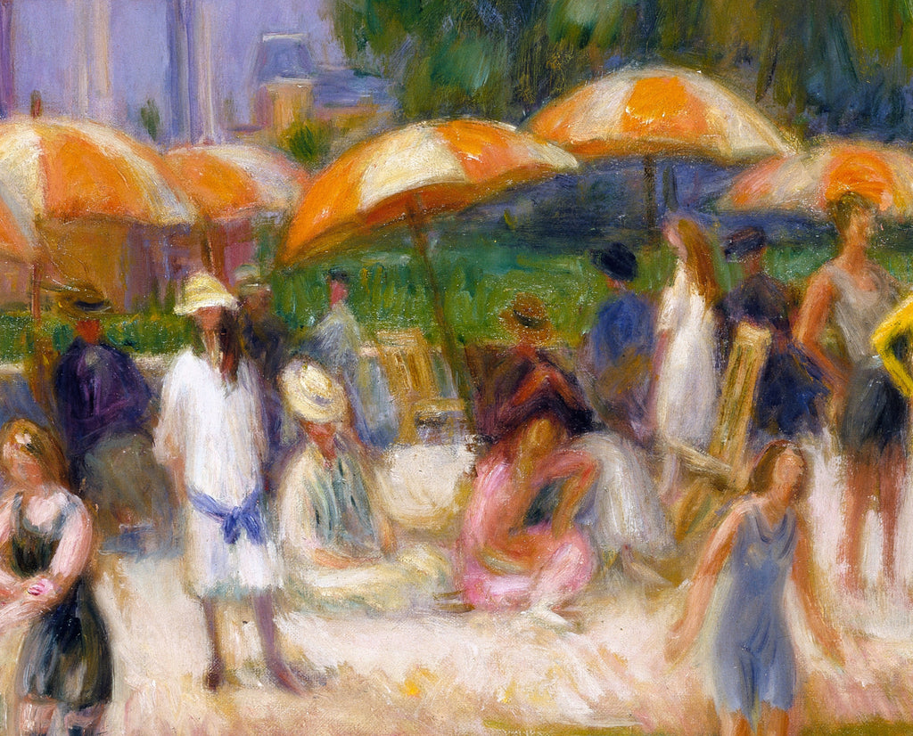 Beach Umbrellas at Blue Point, William Glackens Fine Art Print