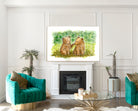 Brown Bear Cubs Watercolour Print, Andi Lucas Wildlife Art