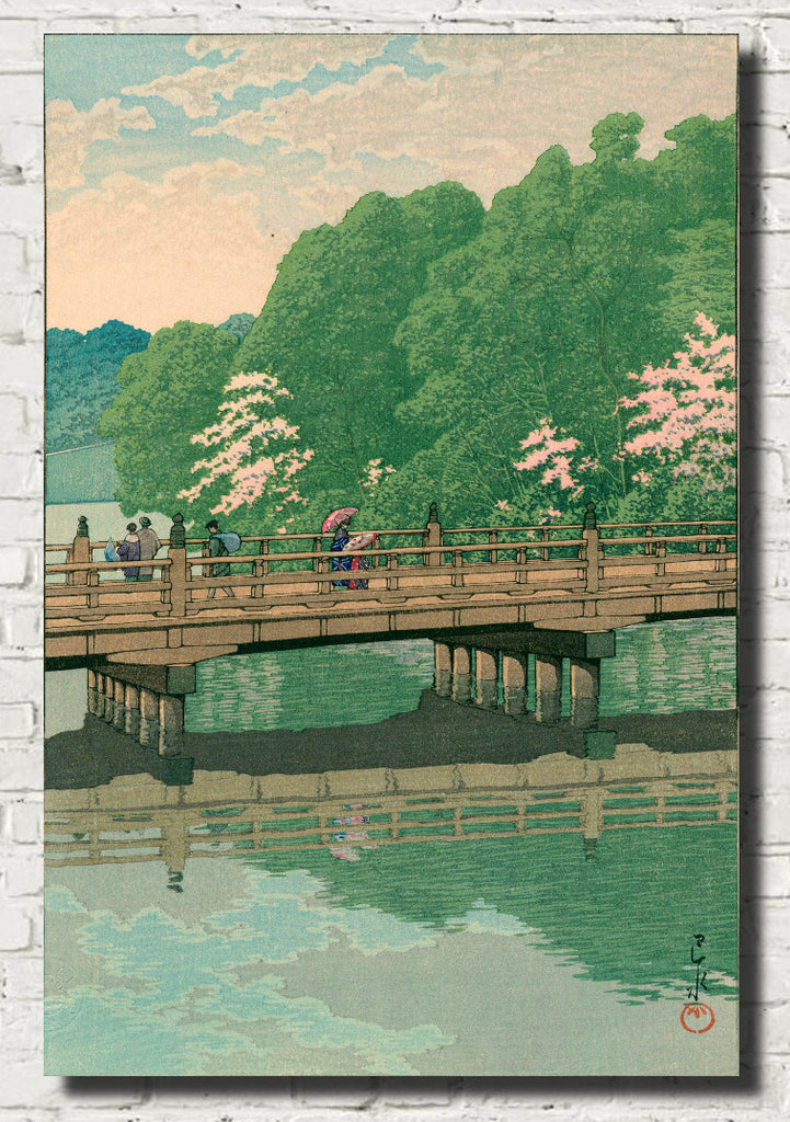 Benkei Bridge at Akasaka, Hasui Kawase, Japanese Art Print