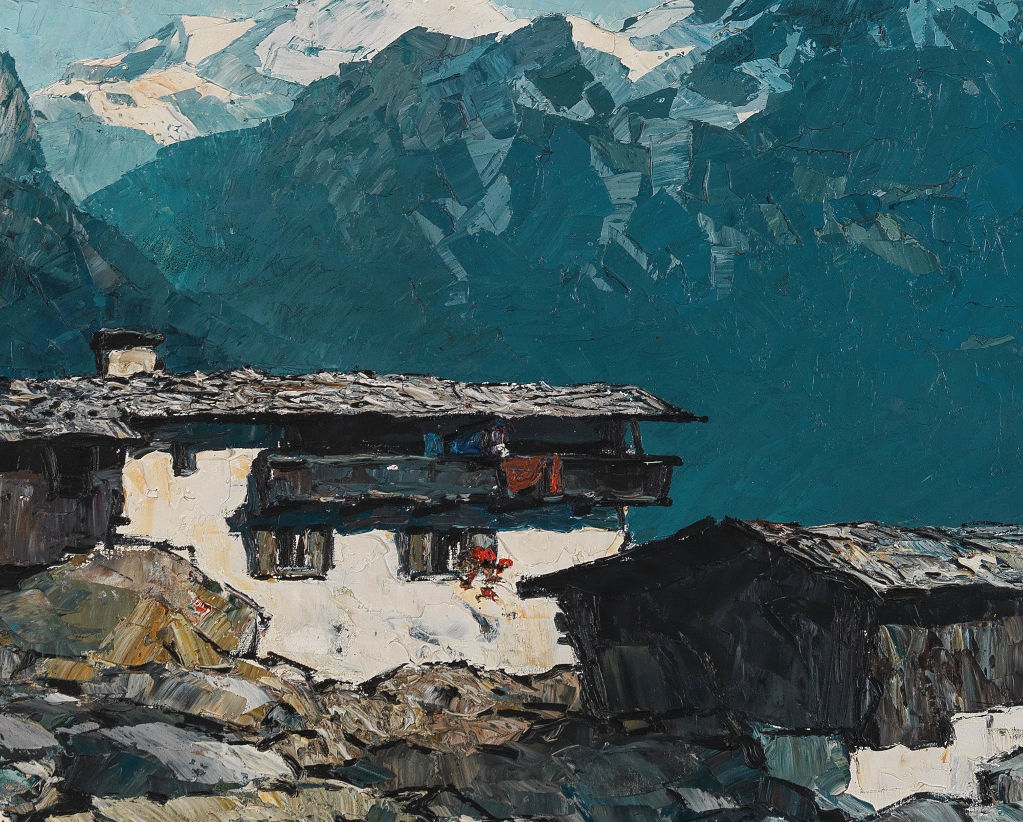 Mountain Farmhouse, Oskar Mulley Fine Art Print