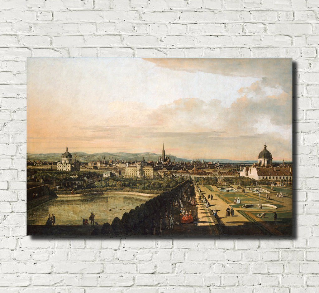 Bernardo Bellotto, Landscape Print : Vienna Viewed from Belvedere Palace