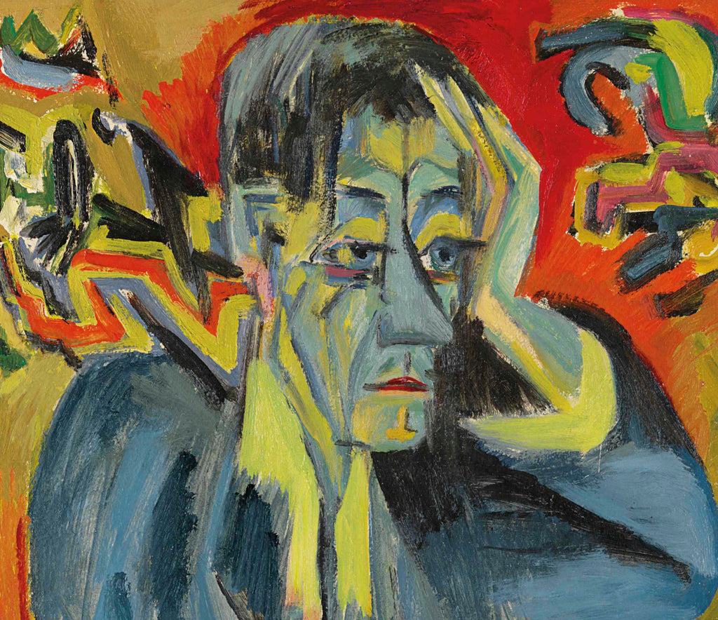 Ernst Ludwig Kirchner Expressionism Fine Art Print, Bildnis des Dichters Frank