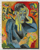 Ernst Ludwig Kirchner Expressionism Fine Art Print, Bildnis des Dichters Frank